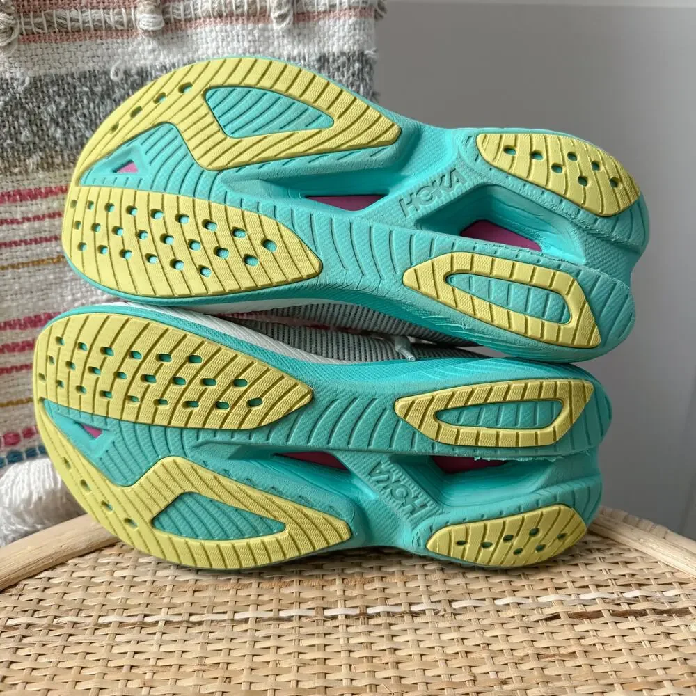 Hoka One One Mach X 2 White Aqua Road Running Sneakers Women’s Size 7 - Picture 8 of 8